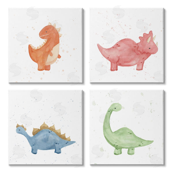 stupell industries Lucille Price | Fun Nursery Dinosaurs Animals Wall Art