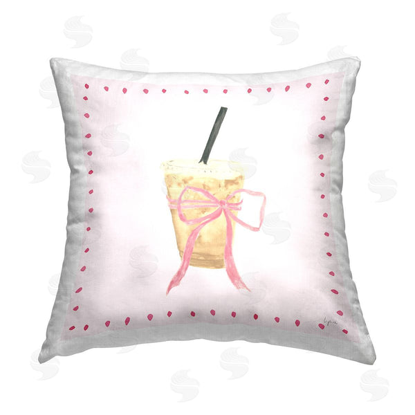 stupell industries Lucille Price | Glam Iced Coffee Printed Throw Pillow
