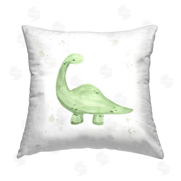 stupell industries Lucille Price | Green Dinosaur Fun Nursery Printed Throw Pillow