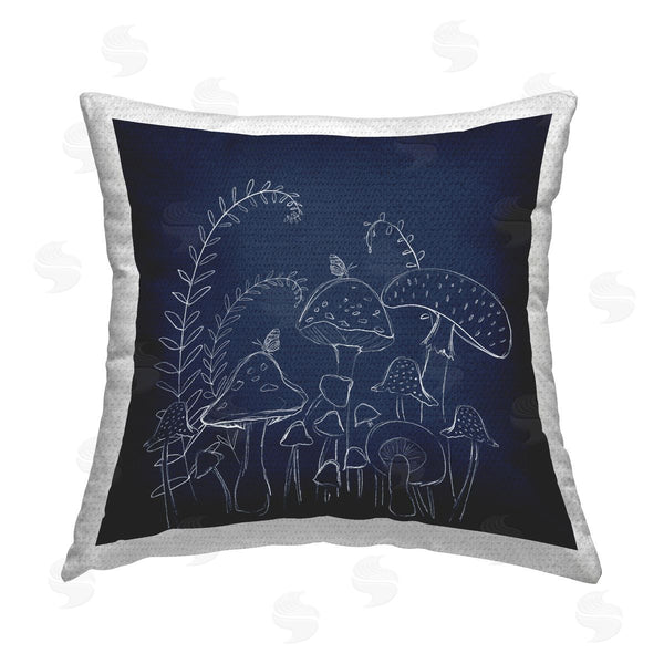 Stupell Industries Lucille Price | Happy Mushroom Garden Printed Throw Pillow