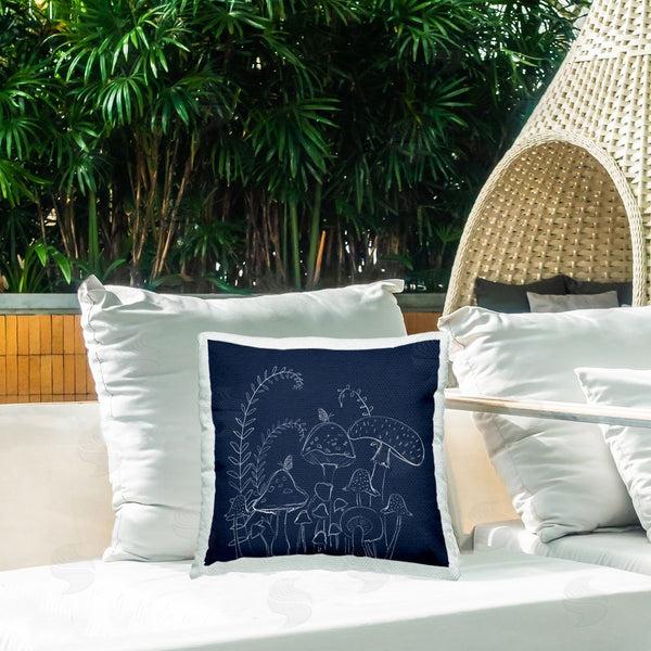 Stupell Industries Lucille Price | Happy Mushroom Garden Printed Throw Pillow