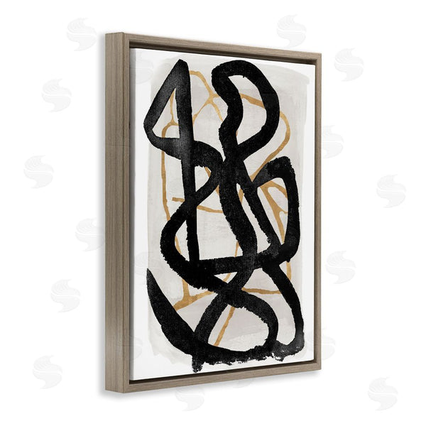 Stupell Industries Lucille Price | Hindsight Black & Beige Wall Art