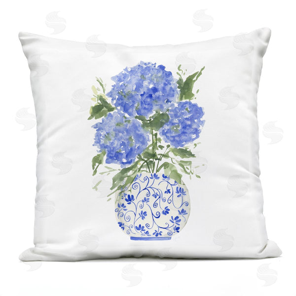 Stupell Industries Lucille Price | Hydrangea Trio In Vase Printed Throw Pillow