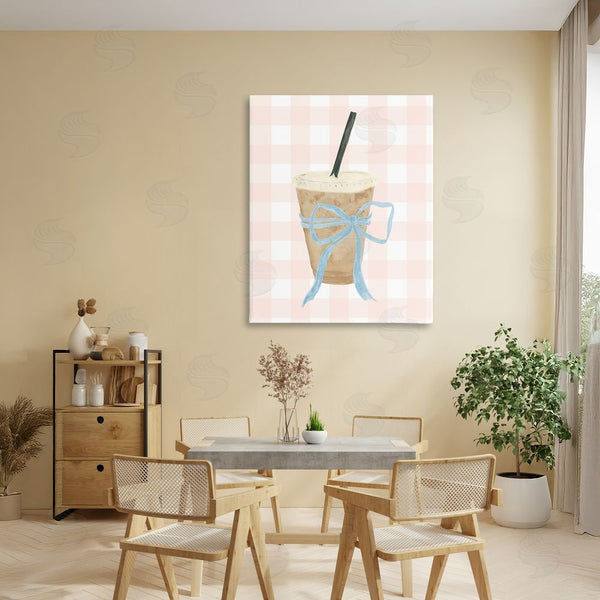 Stupell Industries Lucille Price | Iced Coffee On Gingham Wall Art