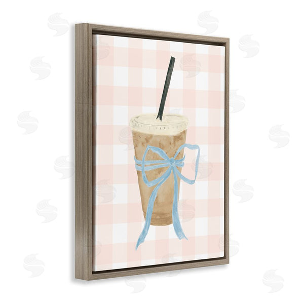 Stupell Industries Lucille Price | Iced Coffee On Gingham Wall Art
