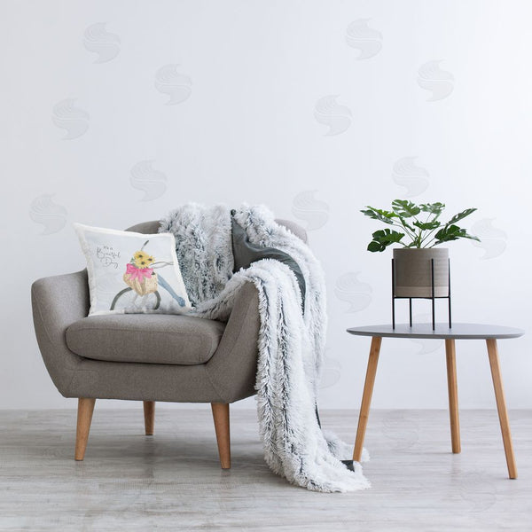 Stupell Industries Lucille Price | It's A Beautiful Day Bicycle Printed Throw Pillow