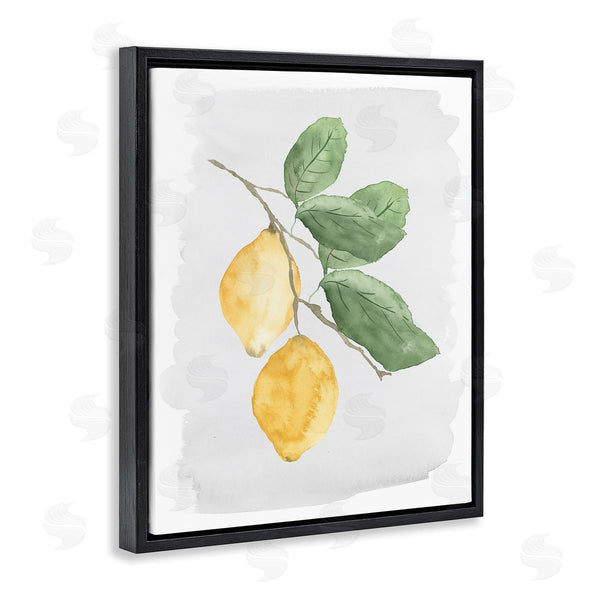Stupell Industries Lucille Price | Lemon Branch Pair Soft Leaves Watercolor Painting Wall Art