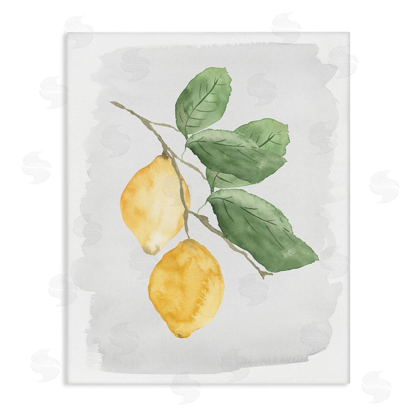 stupell industries Lucille Price | Lemon Branch Pair Soft Leaves Watercolor Painting Wall Art