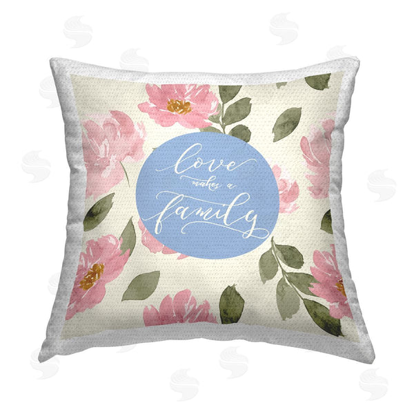 Stupell Industries Lucille Price | Love Makes Family Printed Throw Pillow