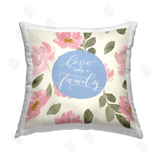 stupell industries Lucille Price | Love Makes Family Printed Throw Pillow