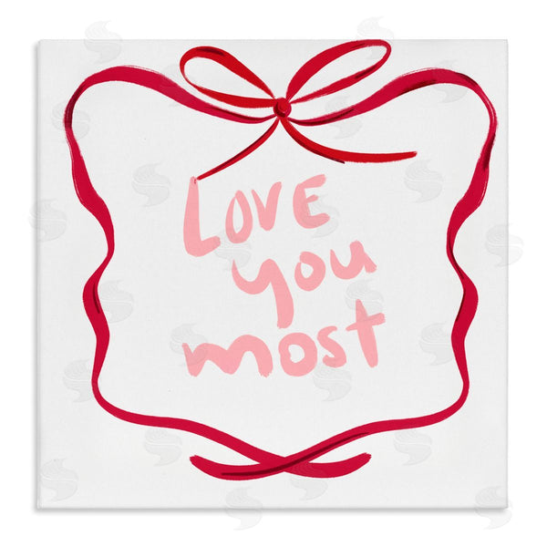 stupell industries Lucille Price | Love You Most in Ribbon