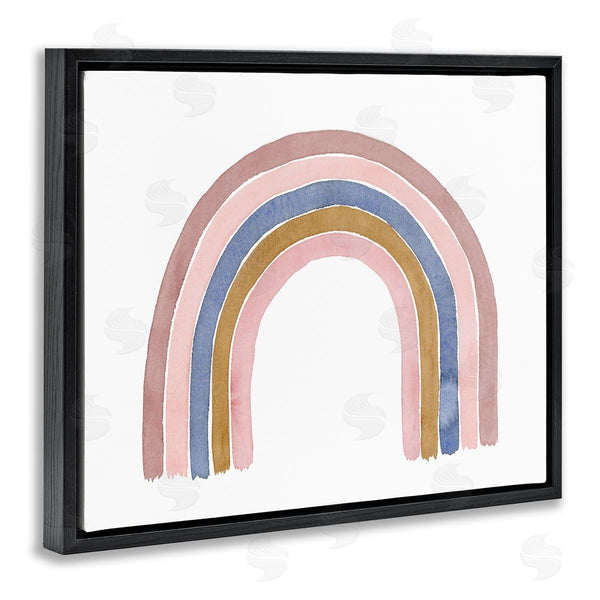 Stupell Industries Lucille Price | Minimal Five Arch Rainbow Pink Blue Gold Wall Art
