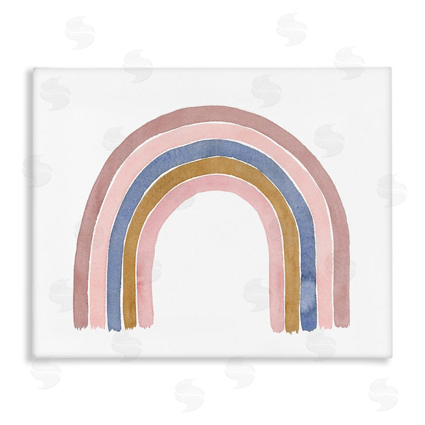stupell industries Lucille Price | Minimal Five Arch Rainbow Pink Blue Gold Wall Art