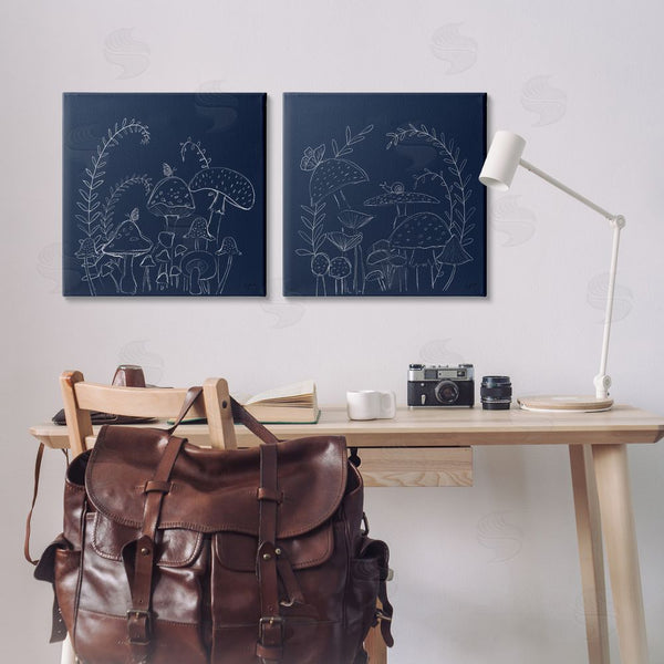 Stupell Industries Lucille Price | Minimal Happy Mushroom Garden Wall Art