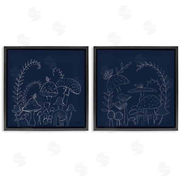 Stupell Industries Lucille Price | Minimal Happy Mushroom Garden Wall Art