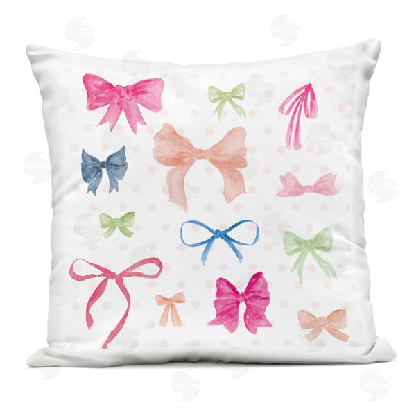 Stupell Industries Lucille Price | Mixed Bows On Polka Dots Throw Pillow