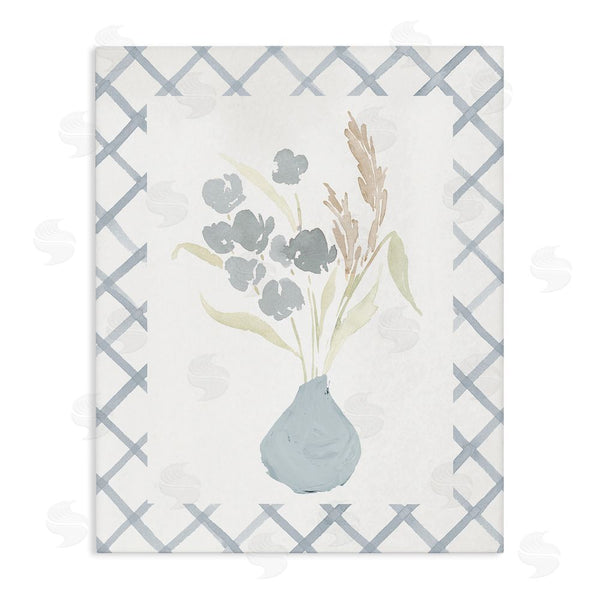 stupell industries Lucille Price | Muted Blue Anna Bouquet Wall Art
