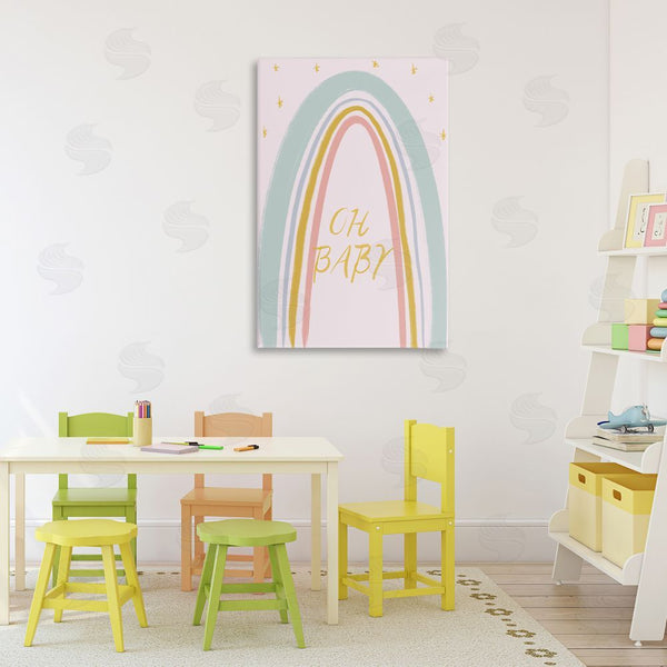Stupell Industries Lucille Price | Oh Baby Rainbow Wall Art