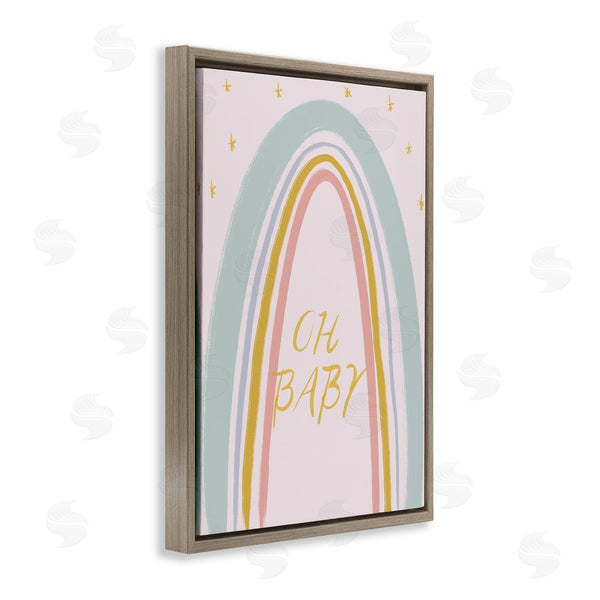 Stupell Industries Lucille Price | Oh Baby Rainbow Wall Art