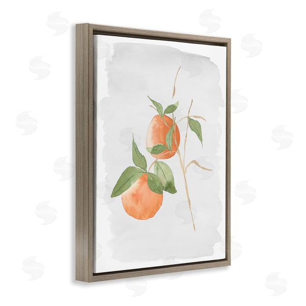 Stupell Industries Lucille Price | Orange Branch Fruits Soft Leaves Watercolor Painting Wall Art