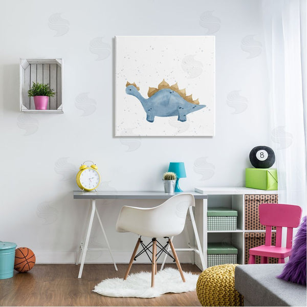 Stupell Industries Lucille Price | Pastel Blue Stegosaurus Dinosaur Wall Art