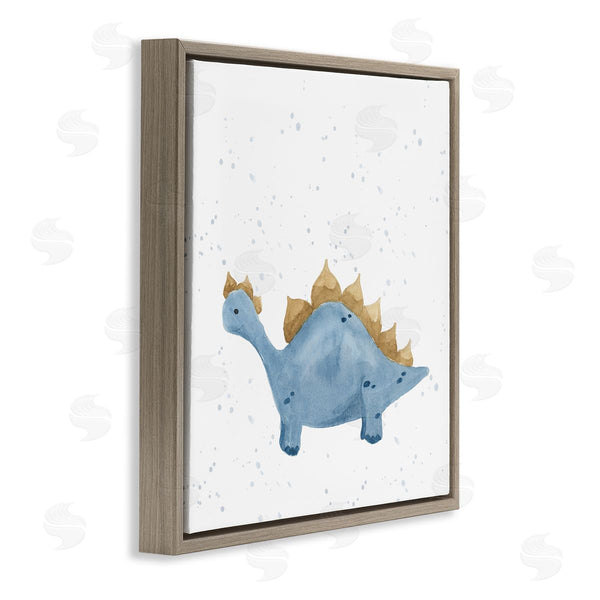 Stupell Industries Lucille Price | Pastel Blue Stegosaurus Dinosaur Wall Art