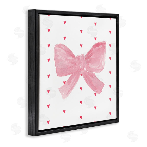 Stupell Industries Lucille Price | Pink Bow On Hearts