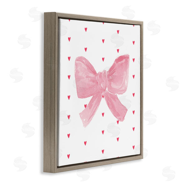 Stupell Industries Lucille Price | Pink Bow On Hearts
