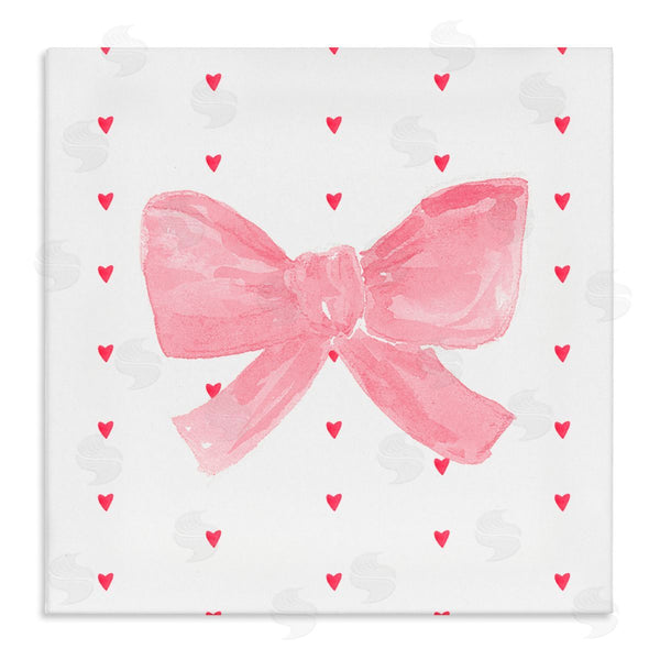 stupell industries Lucille Price | Pink Bow on Hearts