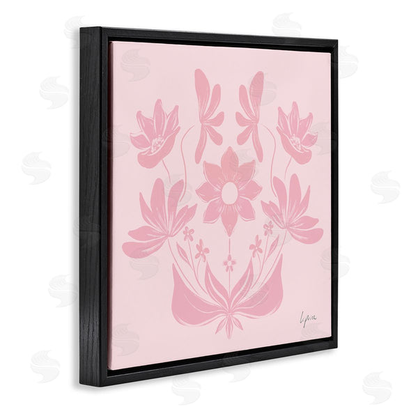 Stupell Industries Lucille Price | Pink Floral Symmetrical