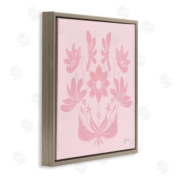 Stupell Industries Lucille Price | Pink Floral Symmetrical