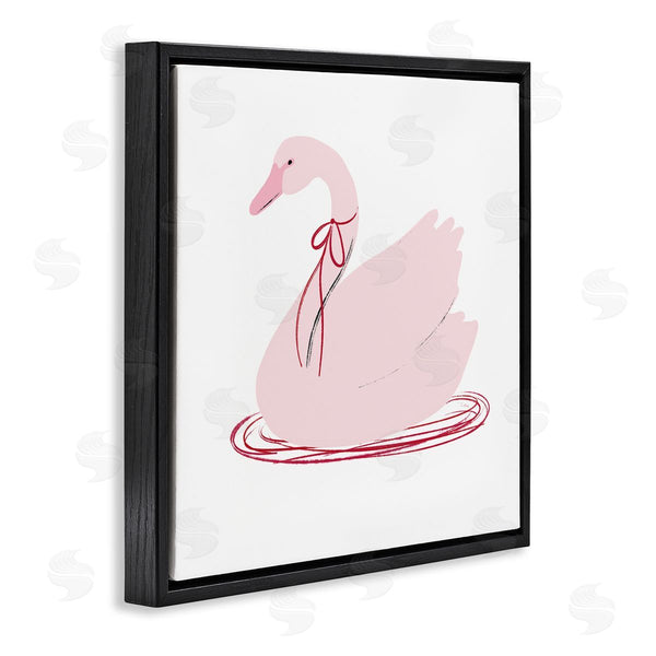 Stupell Industries Lucille Price | Pink Swan With Bow