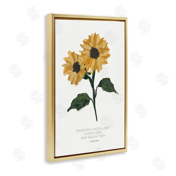 Stupell Industries Lucille Price | Proverb With Sunflowers