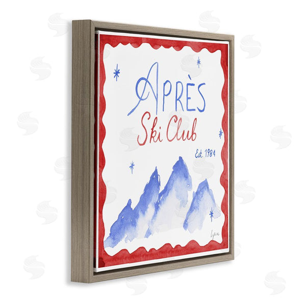 Stupell Industries Lucille Price | Red & Blue Apres Ski Club Wall Art