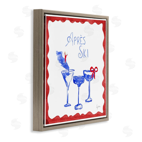 Stupell Industries Lucille Price | Red & Blue Ski Cocktails Wall Art