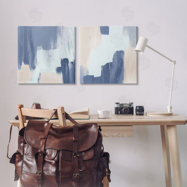 Stupell Industries Lucille Price | Restless Blue Brush Strokes Wall Art