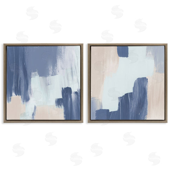 Stupell Industries Lucille Price | Restless Blue Brush Strokes Wall Art