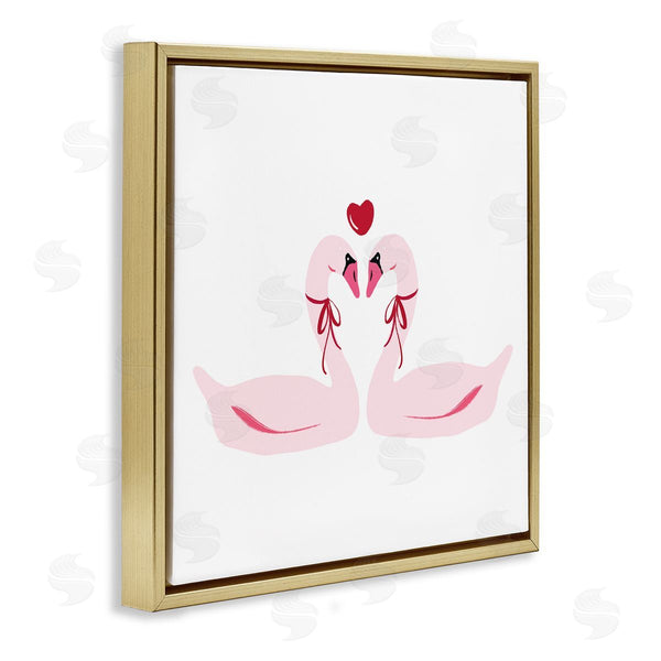 Stupell Industries Lucille Price | Romantic Love Swans