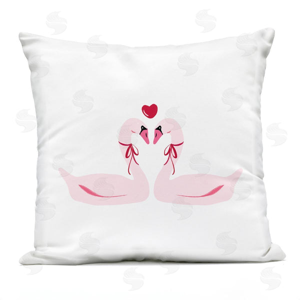 Stupell Industries Lucille Price | Romantic Love Swans Printed Throw Pillow