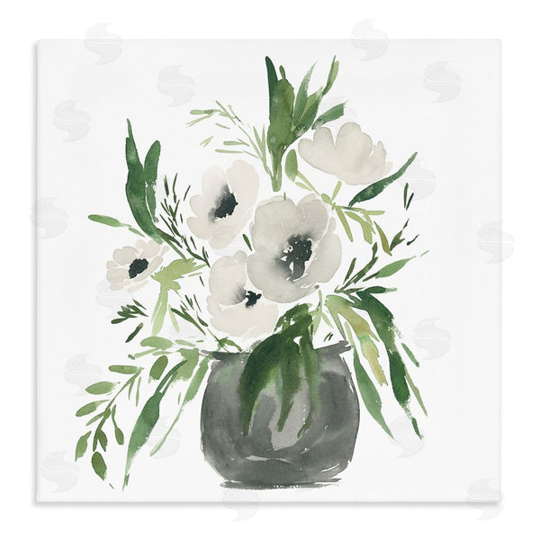 stupell industries Lucille Price | Rounded White Anemones Wall Art