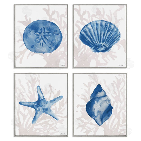 Stupell Industries Lucille Price | Shells Starfish & Sand Dollar Over Seaweed Wall Art