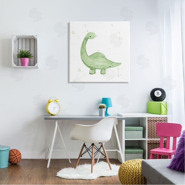 Stupell Industries Lucille Price | Soft Green Pastel Dinosaur Wall Art