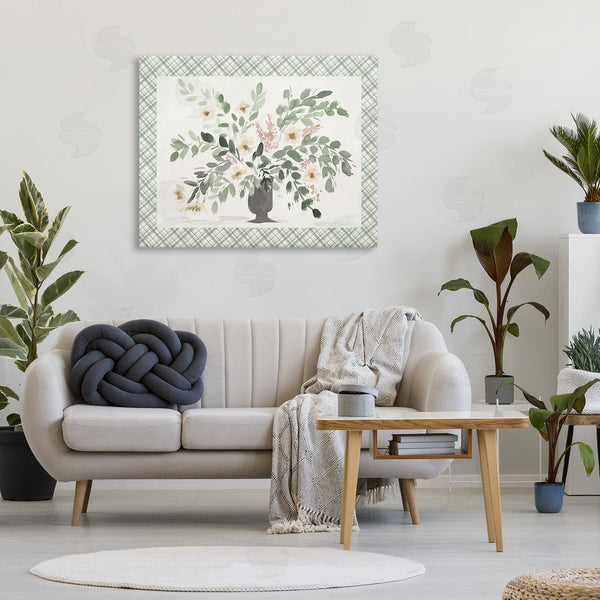 Stupell Industries Lucille Price | Springtime Bouquet On Plaid Wall Art