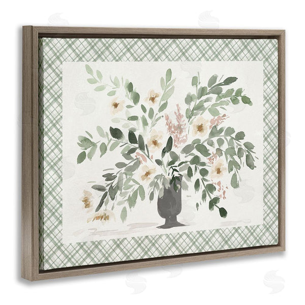 Stupell Industries Lucille Price | Springtime Bouquet On Plaid Wall Art