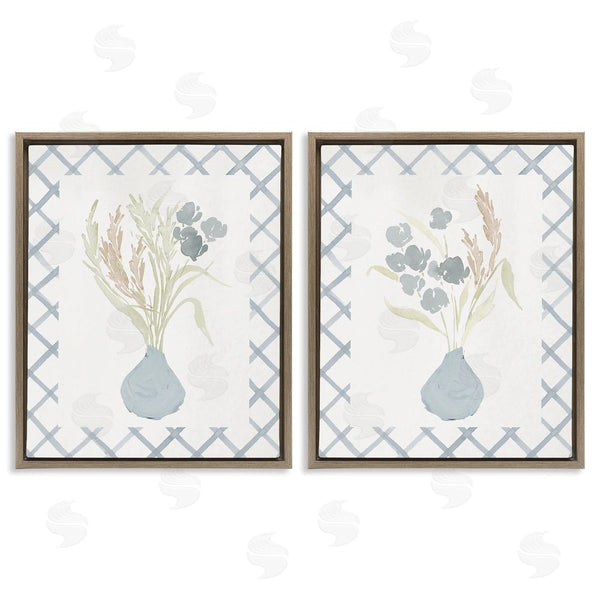 Stupell Industries Lucille Price | Subtle Blue Anna Bouquets Wall Art