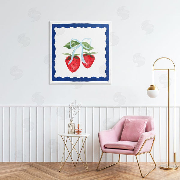 Stupell Industries Lucille Price | Summer Bordered Strawberries Wall Art