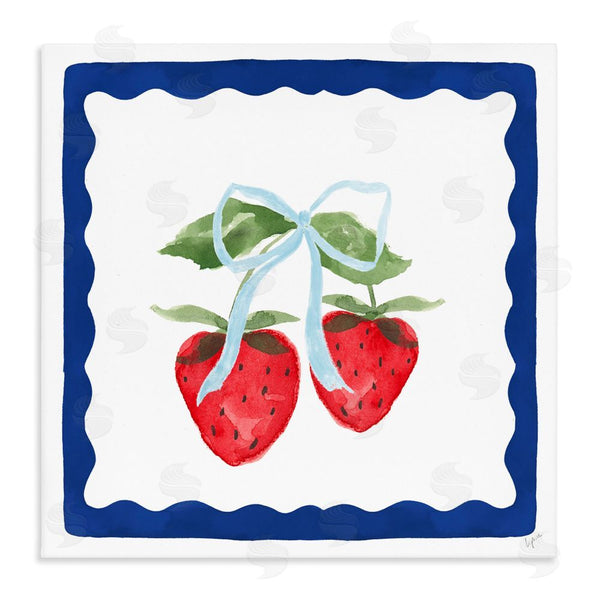 stupell industries Lucille Price | Summer Bordered Strawberries Wall Art