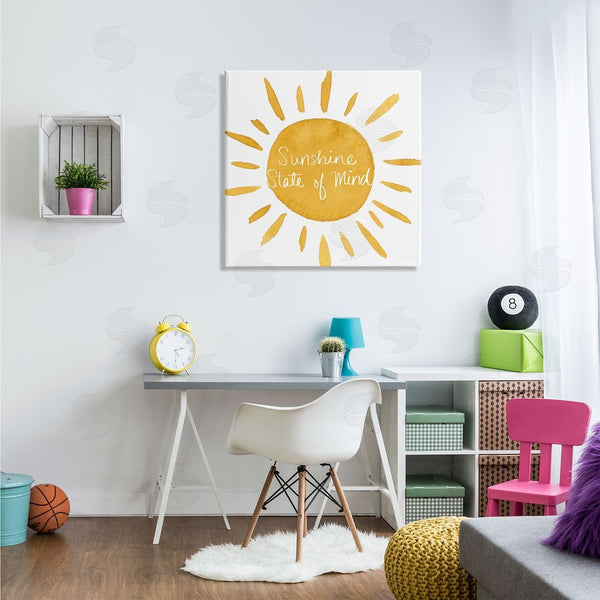 Stupell Industries Lucille Price | Sunshine State Of Mind Phrase Big Bold Sun Wall Art