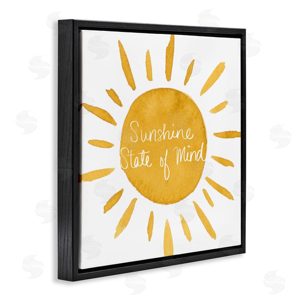 Stupell Industries Lucille Price | Sunshine State Of Mind Phrase Big Bold Sun Wall Art