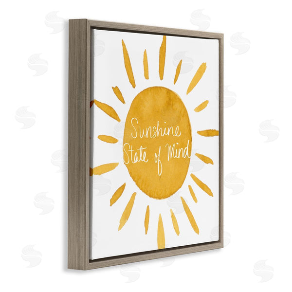 Stupell Industries Lucille Price | Sunshine State Of Mind Phrase Big Bold Sun Wall Art